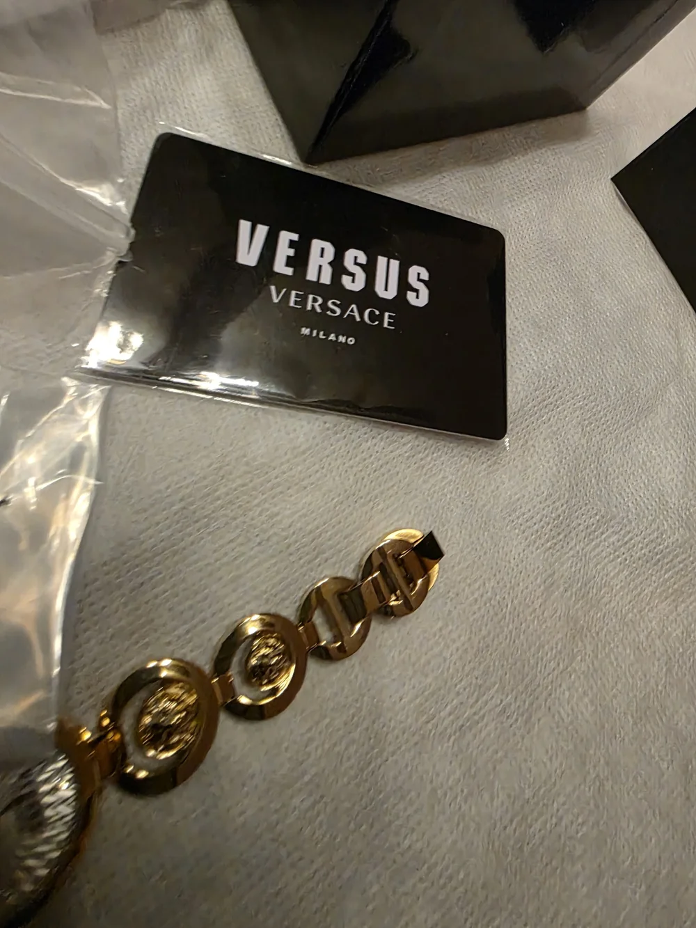 VERSACE Versus  Gold Link Bracelet Watch with White Radiant Dial